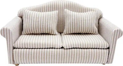 Imagen del producto de Mini sofá, madera, mueble para casas de muñecas, aproximadamente 5 cm, ideal para casas de muñecas