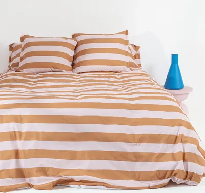Produktbild von Breton Bettbezug Orange  135 x 200 cm 100% Baumwolle Hergestellt in Europa