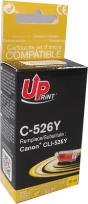 Produktbild von UPrint kompatible Tinte/Tinte zu CLI526Y, C-526Y, gelb, 10ml, mit Chip