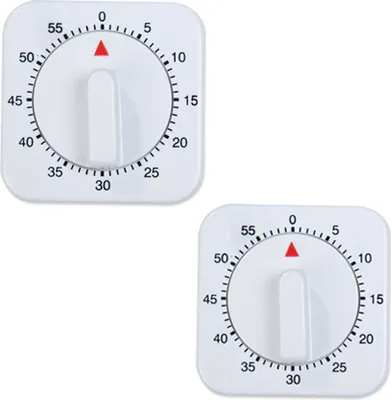 Produktbild von 2er 60 Min Mechanisch Küchentimer Küchenwecker Kurzzeituhr Küchenuhr Backuhr Eieruhr Mechanisch Weiß