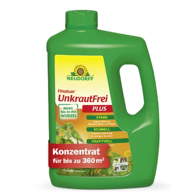 Produktbild von Neudorff Finalsan UnkrautFrei Plus 2L für 360m² gegen Unkraut Ackerschachtelhalm Giersch Moos Algen Glyphosatfrei