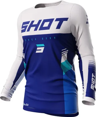Produktbild von Shot Contact Tracer Motocross Jersey, blau/weiß, S