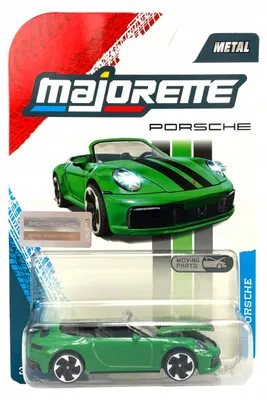 Obrázok produktu pre Majorette Porsche 911 Carrera S Zelené Kovové Zberateľské Auto 1:64