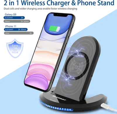 Produktbild von ELEGIANT U8 Wireless Charger Qi Induktive Ladegerät Kabellos Induktion Ladestation