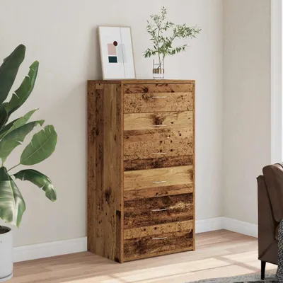Zdjęcie produktu dla vidaXL Kredens z 6 szufladami, wygląd starego drewna 50x34x96 cm