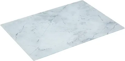 Immagine prodotto di Mensola a parete in vetro con piano in marmo bianco, 40 x 30 cm, ideale per soggiorno e cucina
