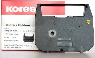 Immagine prodotto di Nastro a colori Kores, gruppo 301, SHARP PA 3100, carbonio, nero