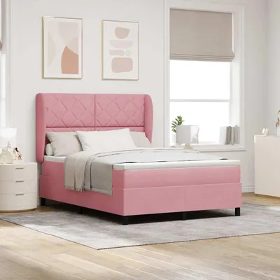 Immagine prodotto di Maison Exclusive - Letto boxspring con testiera Rosa 200 x 140 cm in velluto