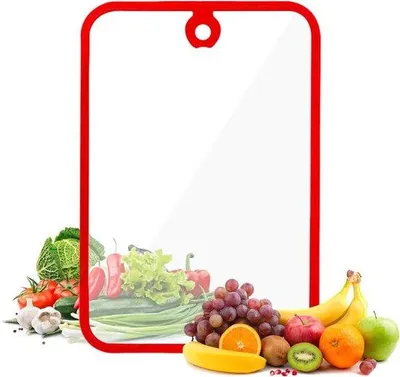 Obrázek produktu pro Skleněná krájecí deska – průhledná – 40 x 30 cm – Odolná a žáruvzdorná – Vhodná pro použití v kuchyni