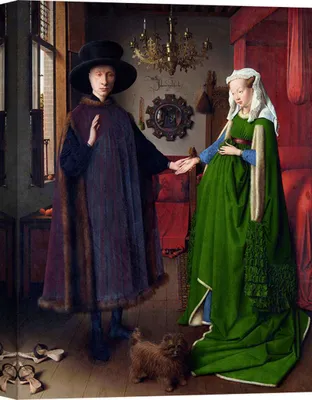 Produktbild von Kunstdruck auf Leinwand - Jan Van Eyck, Die Arnolfini-Hochzeit – 60x40 cm