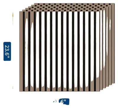 Imagen del producto de Paneles acústicos, alta absorción de sonido, fácil instalación, juego de 6 unidades, 9 mm de grosor