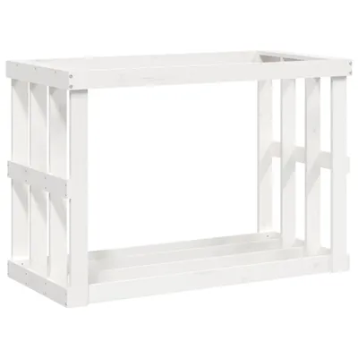 Produktbild von vidaXL Outdoor-Kaminholzregal Weiß 108x52x74 cm Massivholz Kiefer