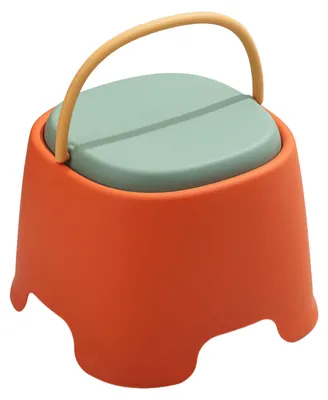 Produktbild von Niedriger Kinderhocker mit Griff, stapelbar, robust, rutschfest, leicht, für Wohnzimmer, Badezimmer, Kindergarten, Kleinkinder