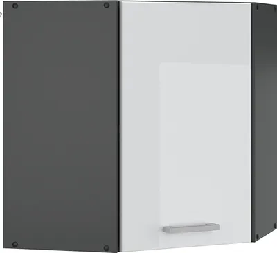 Produktbild von Eckhängeschrank Vicco R-Line Weiß Hochglanz 57 cm, Model 34915