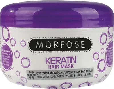 Produktbild von Morfose Haarmaske 500 ml Pflanzliches Keratin für geschädigtes Haar – Stärkend, Feuchtigkeitsspendend & Spliss-Schutz