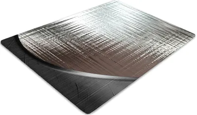 Produktbild von Stuhlunterlage Bürostuhlunterlage 120 cm x 90 cm Bodenmatte Bürostuhlunterlage - Abstraktion. Silber