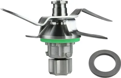 Produktbild von Trade-Shop Mix-Messer / Ersatzmesser / Messerkreuz mit 4 Klingen Rechtslauf Linkslauf inklusive Dichtungsring für Thermomix TM5 Küchenmaschine