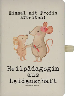 Produktbild von Mr. & Mrs. Panda Journal Heilpädagogin Leidenschaft - Transparent - Geschenk, Jubiläum, skizzenbuch a4, Spruch, Heilpädagogik, Adressbuch, Lustig, Studium, notizbuch