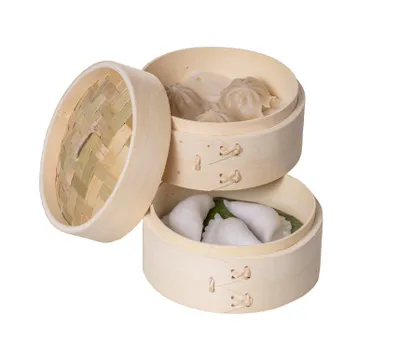 Produktbild von Sareva Dampfkorb - Bambus - 2-stöckig - ø 15 cm