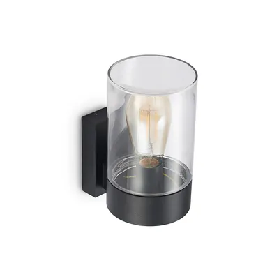 Produktbild von Arcchio Außenwandleuchte Liljana, schwarz, 21 cm, IP65, Glas