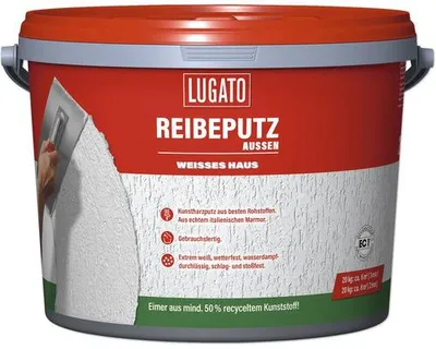 Produktbild von Lugato Weisses Haus Reibeputz Außen 2 mm Körnung 20 kg