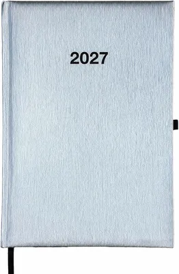Produktbild von 2027 ADINA Wochenkalender A5+silber-metallic 24x16cm 1 Woche auf 2 Seiten cremefarbenes 80g Papier
