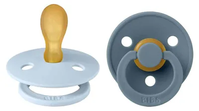 Obrázok produktu pre BIBS COLOUR cumlík - 2x cumlík physiologický prírodný kaučuk, 0-6m "BABY BLUE PETROL" (svetlo modrá/ modrá) Nr. 2121418