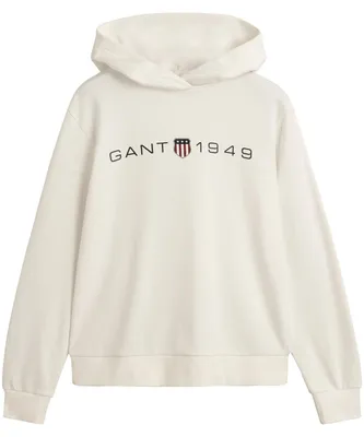 Productafbeelding van Gant Damen REG Printed Graphic Hoodie, kapucienpullover, kleur: eierschaal, maat: M