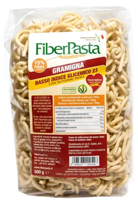 Immagine prodotto di Fiberpasta Gramigna Basso Indice Glicemico 500 G