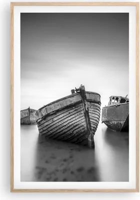 Produktbild von Gerahmtes Poster - Rahmen in heller Eiche - £ódŸ Wrack Schiff - 61x91,5 cm - Wand Bild - Wanddeko - Wandbilder - Kunstposter - Wandposter - Bilderrahmen - Bilder - Kunstdruck - P2NPA61x91-4999