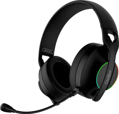 Produktbild von CoolBox WB01 RGB, Verkabelt & Kabellos, 20 - 20000 Hz, Gaming, 240 g, Kopfhörer, Schwarz