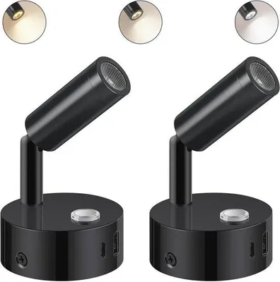Obrázok produktu pre LED lampa pre karavany s dotykovým vypínačom, USB portmi a nastaviteľnou teplotou farby