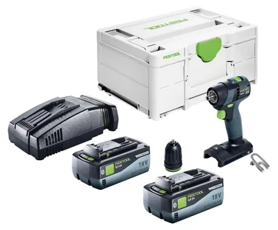 Immagine prodotto di Trapano avvitatore a batteria Festool TXS 18 Basic 18 V 40 Nm brushless + 2x batteria 8,0 Ah + caricatore rapido + systainer