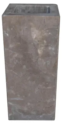Productafbeelding van Donkergrijze Marmeren Vaas 24x10x8.5 cm voor Bloemen