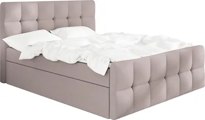 Produktbild von Boxspringbett ITA 140x200 mit 2 Bettkästen, Bonell-Matratze und Topper. Farbe: Beige.