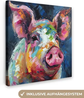 Obrázek produktu pro OneMillionCanvasses® - Plátna - Olejomalba - Zvířata - Umění, nástěnné dekorace, Obrazy Obývací pokoj, 20x20cm