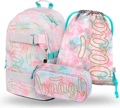 Produktbild von BAAGL Skate Sunset Rucksack-Set 3tlg: Rucksack, Federmäppchen, Turnbeutel