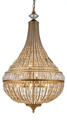 Produktbild von Kronleuchter Colosseo, 135 cm - Goldfarben - Eisen und Glas