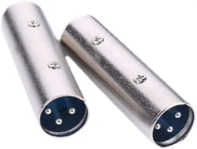 Produktbild von 3-polige XLR-Männchen zu XLR-Männchen Adapter - XLR-Ausdehnungsstecker - Geschlechterwechsler für Audio-Mikrofone
