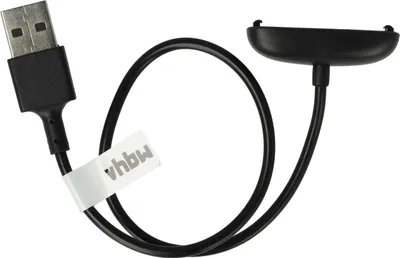 Produktbild von vhbw USB Ladekabel kompatibel mit Fitbit Inspire 2 Smartwatch Fitnesstracker - Ladestation Schwarz, 30 cm