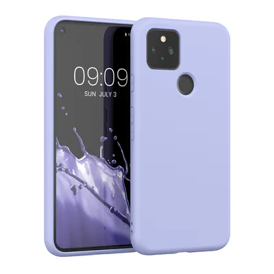 Produktbild von kwmobile Hülle kompatibel mit Google Pixel 5 Hülle - gummierte TPU Silikon Handyhülle - Schutzhülle für kabelloses Laden - Case in Pastell Lavendel