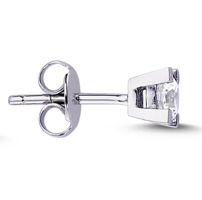 Produktbild von 0,20 Carat Herren Diamant Solitär EinStein Ohrringe 14 Karat Weißgold