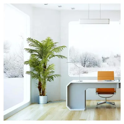 Produktbild von Große Künstliche Palme 180 cm mit 3 Stämmen und 26 Blättern