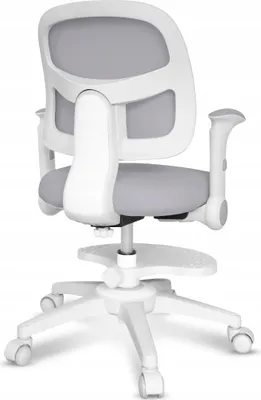 Image de Mark Adler Junior 5.0 | Chaise de bureau pour enfants Chaise tournante ergonomique pour enfants | Repose-pieds | Réglage de la profondeur d'assise | Accoudoirs réglables | Gris
