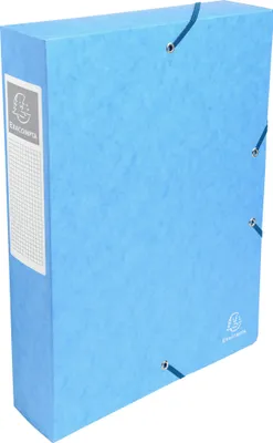 Produktbild von Exacompta 8x Archivbox Karton, 600g, Rücken 60mm + Etikett, A4, Türkis, 50606E