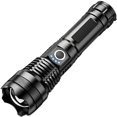 Obrázek produktu pro Výkonná Taktická LED Baterka - Černá s Funkcí ZOOM KP40344