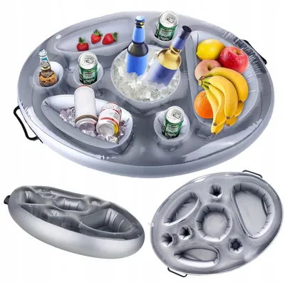 Produktbild von Schwimmender Tisch Für Den Pool – Aufblasbarer Jacuzzi-Bar Für Getränke, Drinks Und Snacks