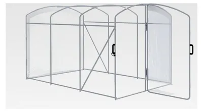 Produktbild von Foliengewächshaus, 3 x 2 x 1,95 m, winddichtes Tomatenhaus mit 1 Tür, Tunnel-Gewächshaus für Balkon und Garten, PE, transparent