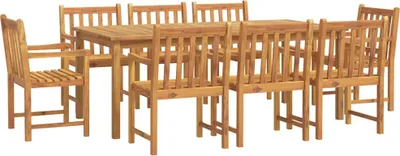 Produktbild von vidaXL 9-tlg. Garten-Essgruppe Massivholz Akazie