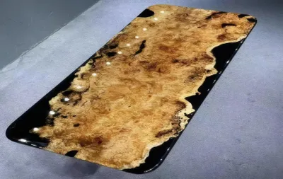 Produktbild von Schwarzer Design Tisch Moderner Esstisch Epoxidtische Luxus Möbel